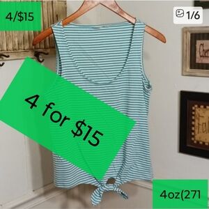 Gag striped cropped tank top style blouse